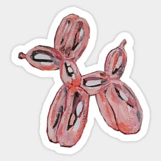 Rose Gold Balloon Dog Sticker